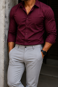 Maroon Shirt & Lite Grey Pant Combo