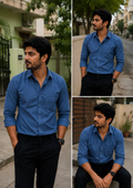 Royal Blue Shirt & Black Pant Combo