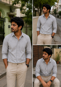 Lite Grey Shirt & Sandal Pant Combo