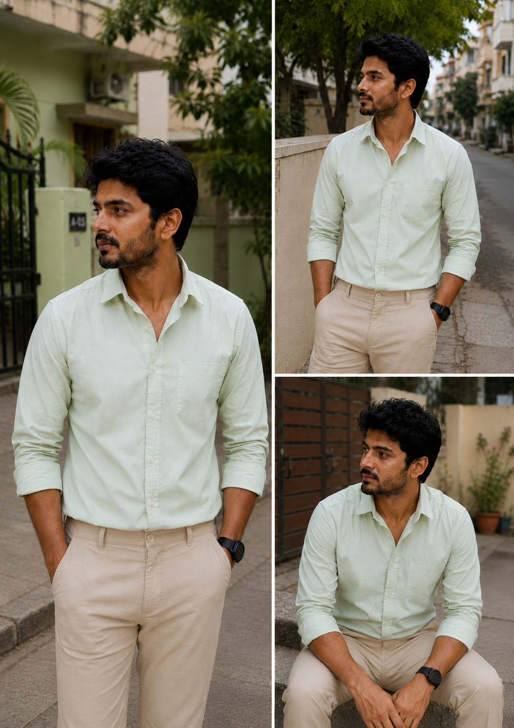 Pista Green Shirt & Sandal Pant Combo
