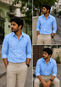 Sky Blue Shirt & Sandal Pant Combo