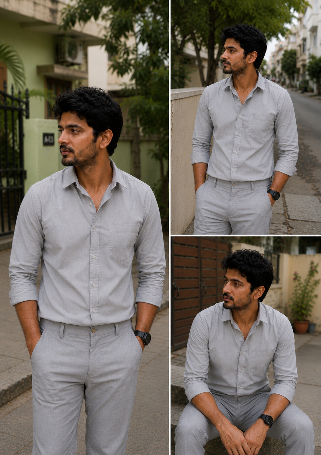 Lite Grey Shirt & Lite Grey Pant Combo